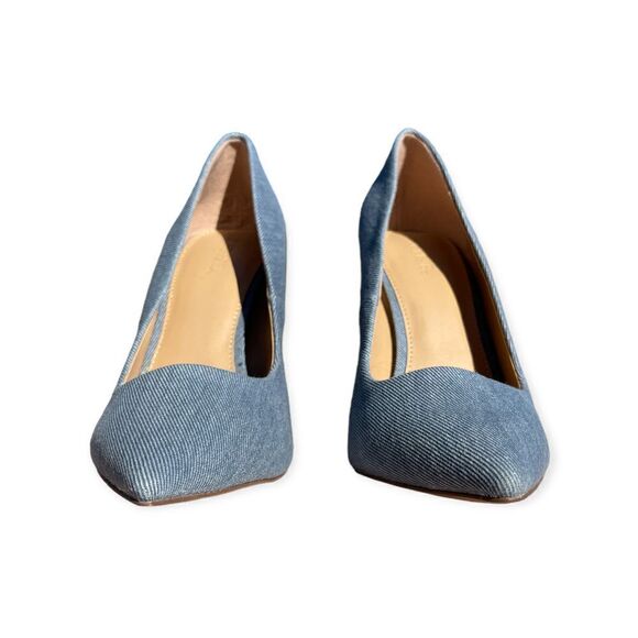 Justfab Blue Gisselle Pointy Toe High Heels Size 10 - Picture 3 of 11